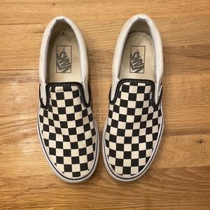 Platform Checkerboard Vans Slip-On